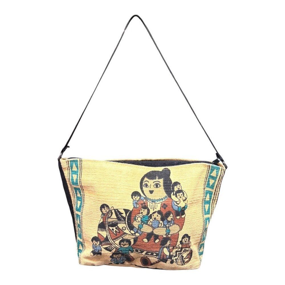 Story Teller Canvas Tote Bag El Paso Saddle Blankets Bag Western Aztec Vintage